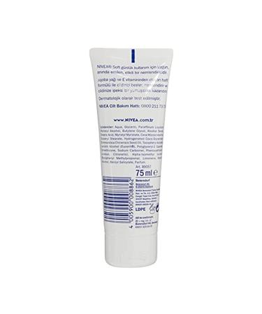 NIVEA Soft Cream 75 ml Moisturizing Care Cream Face Body Hand Skin With Jojoba Oil And Vitamin E - Buy Online on GoSupps.com