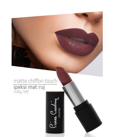 Pierre Cardin Matte Chiffon Touch Lipstick - Ruby Red -192