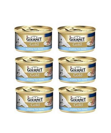 Gourmet Gold Canned Cat Food with Minced Tuna 85 Gr X 6