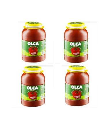 Olca Low Salt Tomato Paste 3000 gr Glass Pet X 4 Pieces New Crop