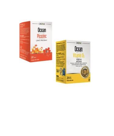 Ocean Picozinc Zinc Picolinate 15 Mg 30 Tablets + Vitamin D3 1000 Iu 20 Ml Spray