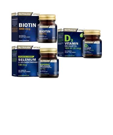 Nutraxin Food Supplement Vitamin D3 + Biotin + Selenium