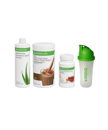 Herbalife Starter Kit - 1 Chocolate Shake + Peach 50 Gr Tea + Aloe Drink + Shaker Tsi0157