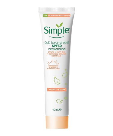 Simple Protect & Glow Triple Protection SPF 30 Moisturizer 40 ml