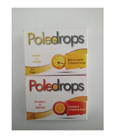 Dnz Poledrops Orange Vitamin C Pastille+poledrops Honey Lemon Pastille