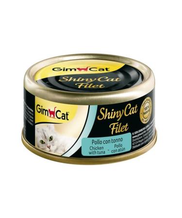 Gimcat Shinycat Fillet Canned Cat Food Minced - Tuna Fish Chicken 70gr