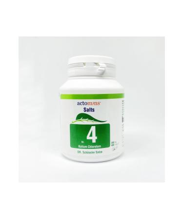 Schuessler Salts Actomins Nr:4 | Kalium Chloratum | 400 Tablets