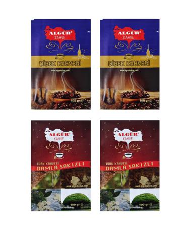 ALG R KAHVE Dibek Coffee 2 Pieces 100gr Mastic Turkish Coffee 2 Pieces 100gr