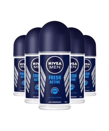 NIVEA Erkek Roll-on Fresh Active 50 ml X5