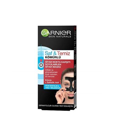 Garnier Skin Naturals Charcoal Anti-Blackhead Peel-Off Mask 50ml 1 Pack (1 X 50 Ml)