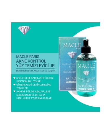 Macle Paris Anti-Acne and Pimple Salicylic Acid Foaming Facial Cleansing Purifying and Refreshing Gel 250 ml - Buy Online on GoSupps.com