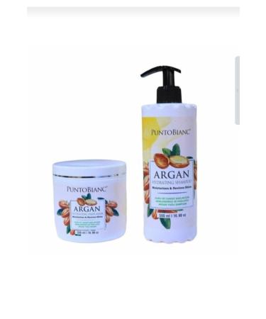 PUNTO BIANC Argan Moisturizing Shine Shampoo Mask Set 500ml