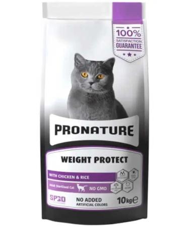 pronature Chicken and Rice Sterilized Cat Food for Weight Control 10kg