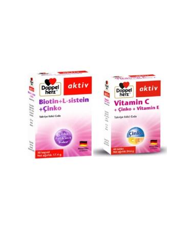 Doppelherz Active Biotin/l Cysteine 30 Capsules + Vitamin C/zinc 30 Capsules