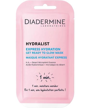 Diadermine Moisturizing Mask Hydralist Express Hydration Get Ready To Glow 8 ml 3178041332842