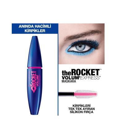 Garnier Maybelline New York Volum' Express Rocket Extra Black Mascara + Pink Micellar 200 Ml Set - Buy Online on GoSupps.com