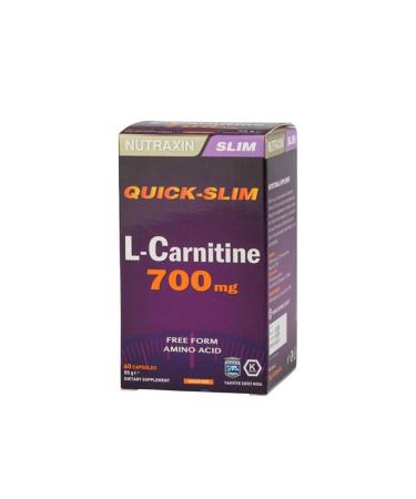 Nutraxin L-carnitine 60 Capsules 1 Pack (1 X 60 Tablets)