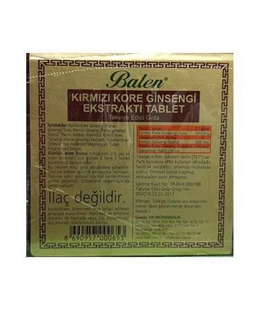 Balen Wooden Box Red Korean Ginseng 600 mg 120 Tablets - Buy Online on GoSupps.com