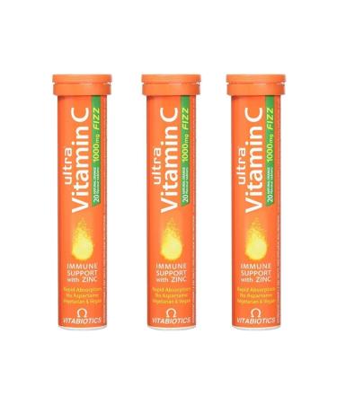 Vitabiotics Ultra Vitamin C 1000mg Effervescent 20 Tablets 3 Pieces