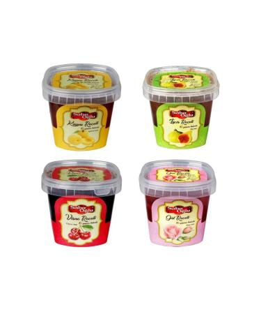 SABIRO LU 800 Gr Plastic Bucket Jam Apricot Fig Cherry Rose