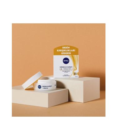 NIVEA Anti-Wrinkle + Regenerating Face Care Cream for 55+ Ages 50 Ml - Buy Online on GoSupps.com