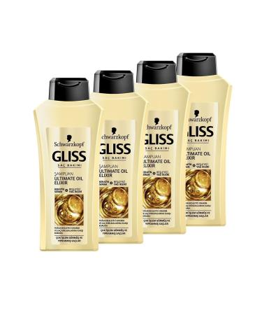 Gliss Schwarzkopf Ultimate Oil Elixir Shampoo 525 ml X 4 Pieces