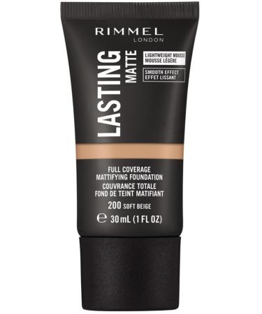Rimmel London Long-lasting Matte Foundation - 200 Soft Beige -