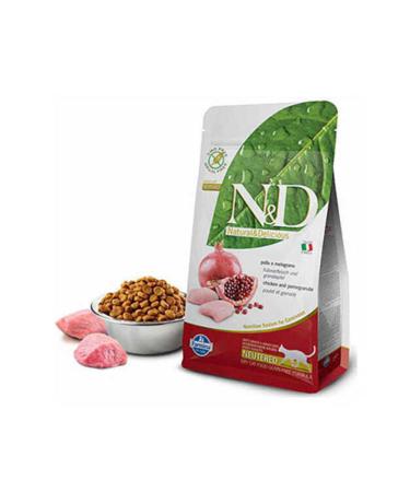 & D Grain-Free Sterilized Cat Food with Chicken and Pomegranate-1.5 kg