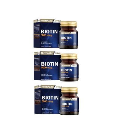 Nutraxin Biotin Hair Vitamin 30 Tablets X3 Pieces
