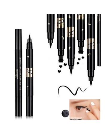HaLVeY Double Sided Heart and Star Patterned Pencil Eyeliner 2 Pieces