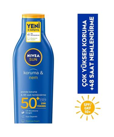 NIVEA Sun Protection & Moisture Sun Lotion 50+gkf 200 ml - Buy Online on GoSupps.com