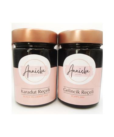 Anni ka Natural Black Mulberry and Poppy Jam Without Additives or Preservatives 2x400gr
