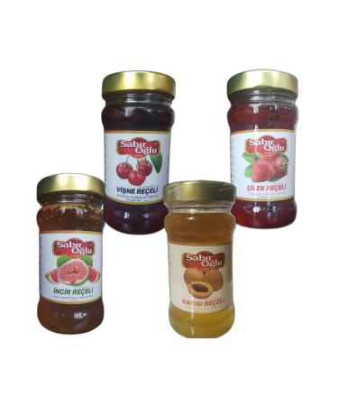 SABIRO LU 4-Piece Jam Pack Strawberry Fig Cherry Apricot