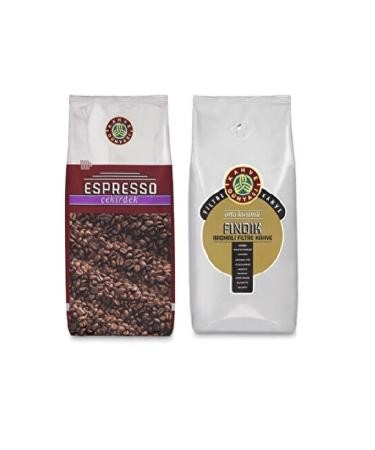 Coffee World Espresso Coffee Beans 1 Kg and Hazelnut Flavored Coffee Beans 1 Kg Opportunity Package