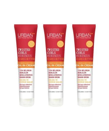 Urban Care Curl Defining Leave-In Care Cream with Hibiscus and Shea Butter 175 ml 3pcs