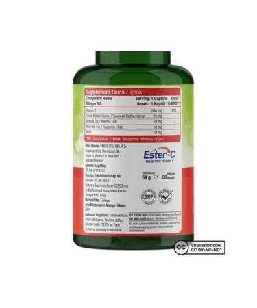 Natures Supreme Ester-C 500 Mg Vitamin C 60 Capsules - Buy Online on GoSupps.com