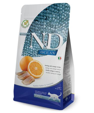 N & D Ocean Herring & Orange Grain Free Adult Cat Food 1.5kg