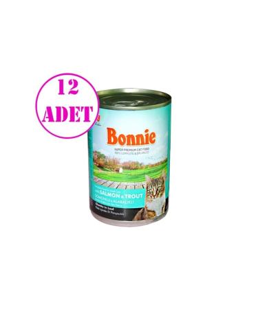 Bonnie Canned Cat Food with Salmon and Trout 400 Gr 12 Pieces