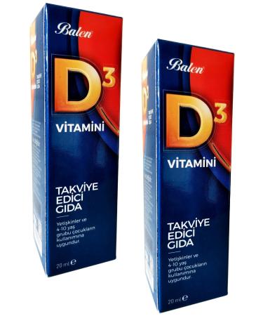 Balen Vitamin D3 Liquid Food Supplement 20 ml X 2 Pieces