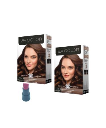 Sea Color Hair Dye Dark Caramel 7/7 x2 pieces