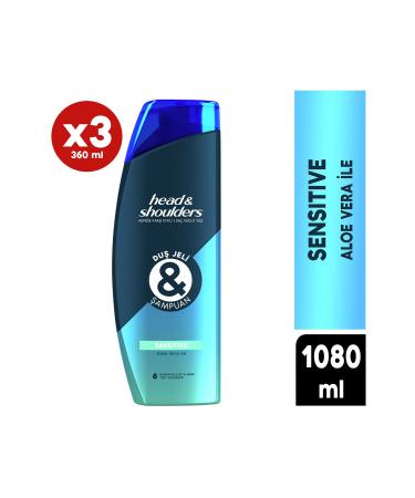 Head And Shoulders Shower Gel And Shampoo Sensitive 360 ml X 3 Pieces