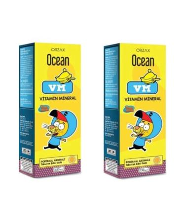 Ocean Orzax Vm Vitamin Mineral 150 ml Orange Syrup 2 Pack