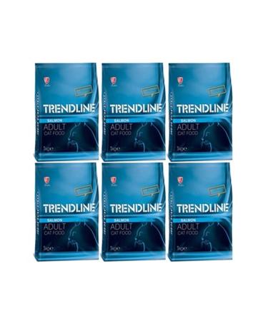 Trendline Adult Cat Food with Salmon 1 Kg X 6 Packs