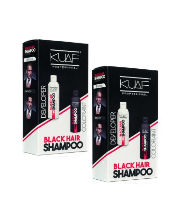 Kuaf White Hair Beard Remover Black Shampoo Set - Black Hair Shampoo 2x500ml
