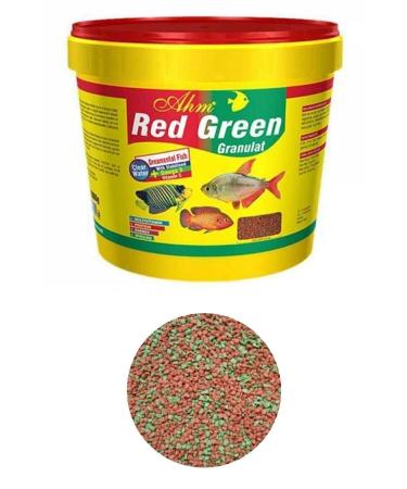 Ahm Red Green Mixed Granulate Cichlid Fish Food 250 Gr