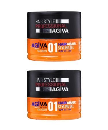 Agiva Hair Styling Gel 01 Wet Look 700 Ml X2