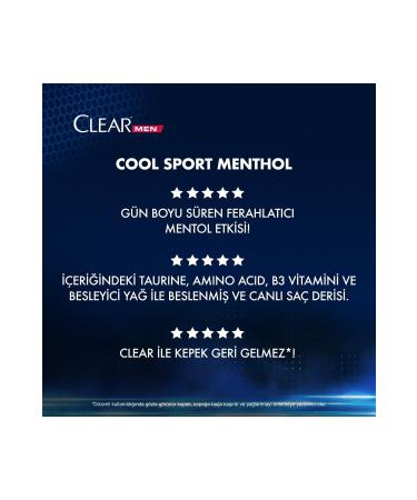 Clear Men Anti-Dandruff Shampoo Cool Sport Menthol 485 ml 3-pack - Buy Online on GoSupps.com