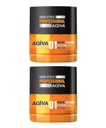 Agiva Hair Styling Gel 01 Wet Look 200 Ml X2