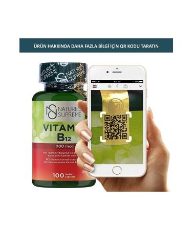 Natures Supreme Vitamin B12 1000 Mcg 100 Capsules - Buy Online on GoSupps.com