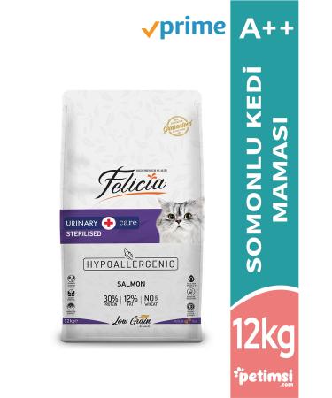 Felicia Hypo-allergenic Low Grain Sterilized Cat Food with Salmon for Urinary Health 12kg